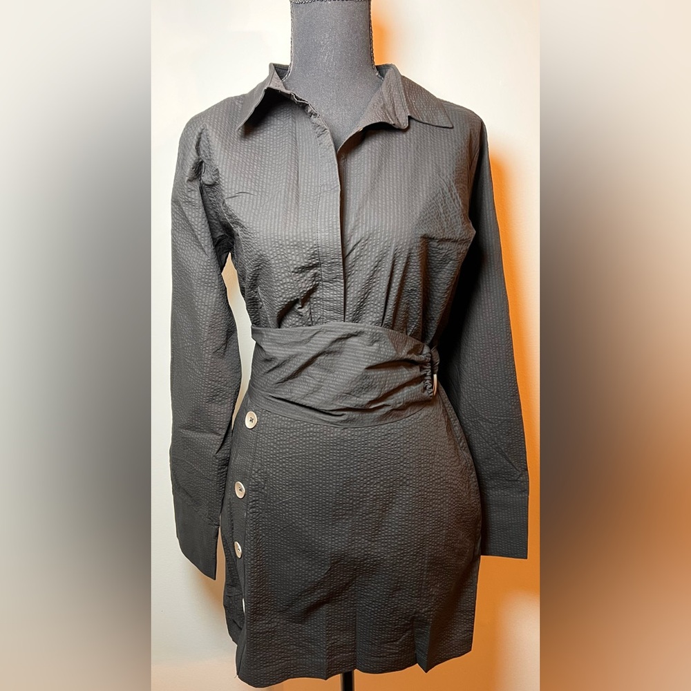 SOVERE  Black Button-Up Mini Dress - Picture 4 of 12